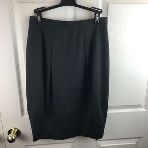 Lafayette 148 Stretch Wool Skirt Gray Size 2